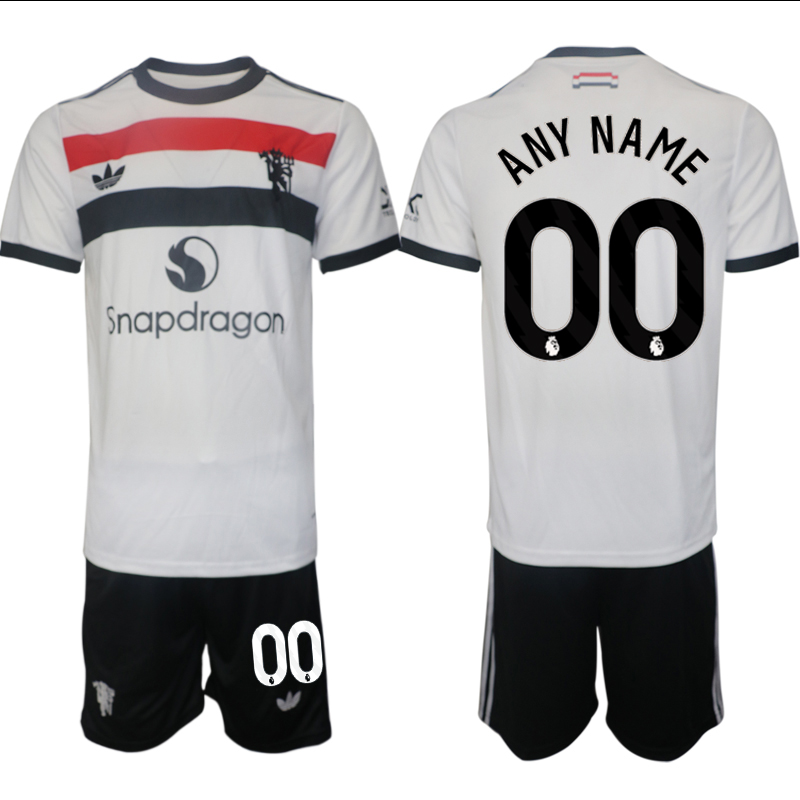 Men 2024-2025 Club Manchester United away white customized Soccer Jersey